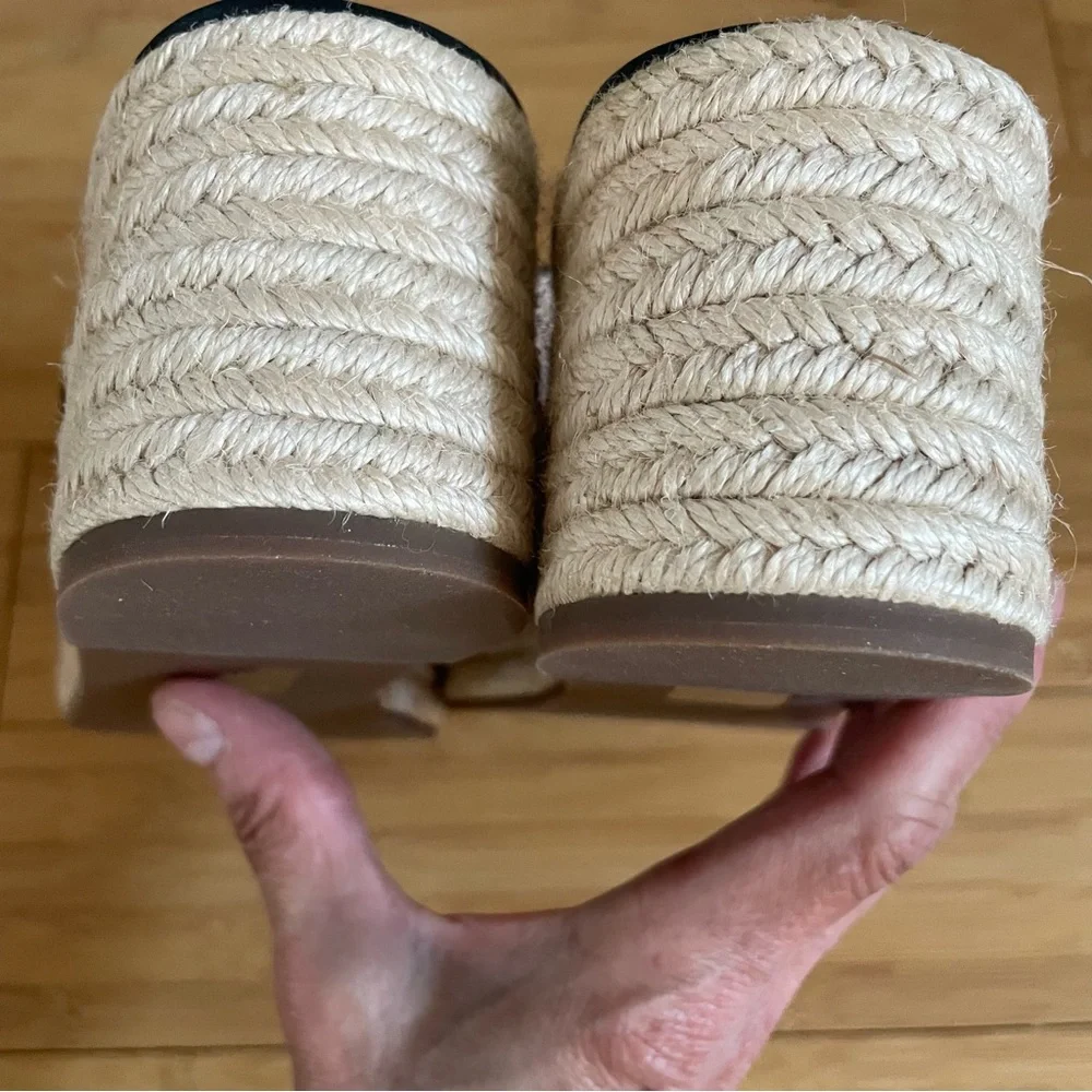 NEW J. Crew Calf Hair Camilla Espadrille Slide Sandals